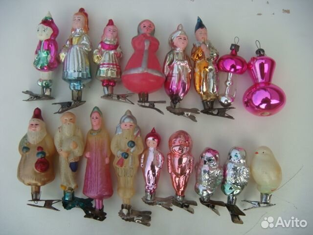 Игрушки елочные новогодние (на прищепках)