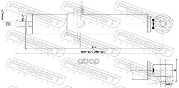 Амортизатор задний GAS.twin tube 08110-003R Febest