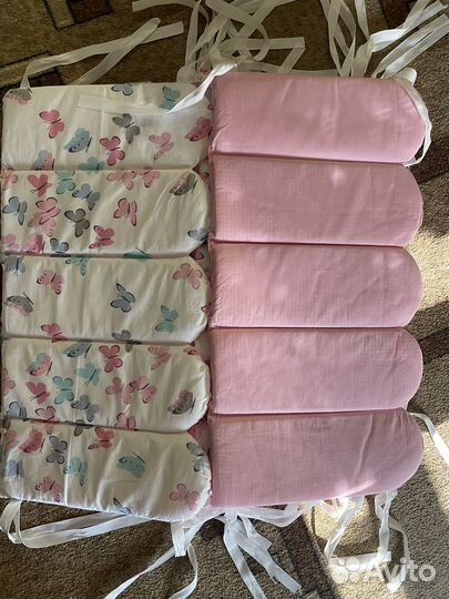 Постельное белье и бортики в кроватку