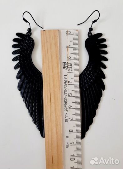 Серьги крылья