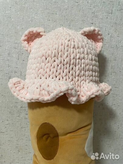 Шапка-панама вязаная