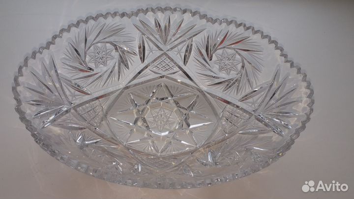 Хрусталь богемский ваза для фрук. и сладостей