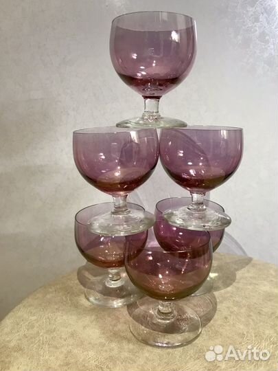 Рюмки цветное стекло СССР