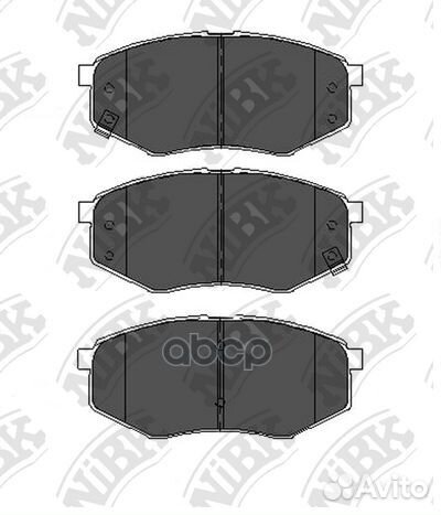 PN0704-nibk колодки дисковые передние Hyundai