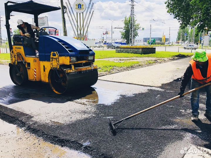 Асфальтирование, укладка асфальта, ямочный ремон