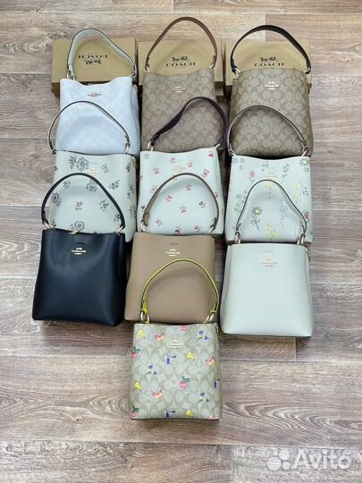 Сумка женская Coach bucket 10 расцветок