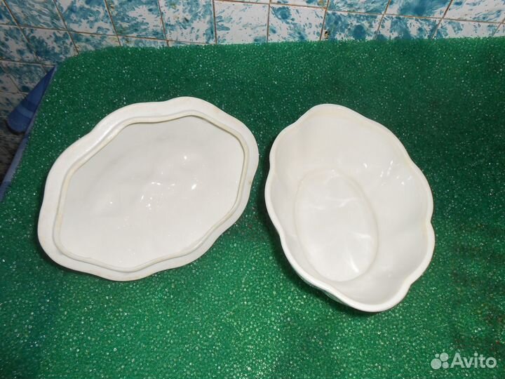 Советского времени Гжель-конфетница