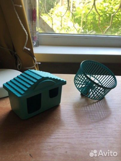 Домик и колесо для джунгарского хомяка