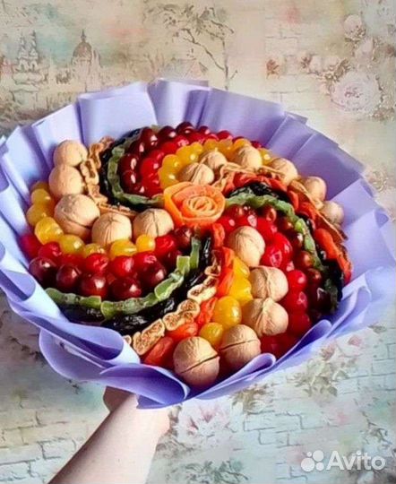 Съедобный букет сухофрукты,орехи на день рождения