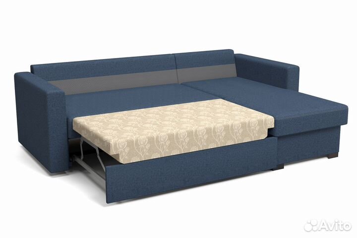 Диван угловой синий