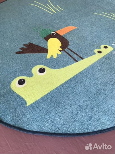 Ковер детский IKEA круглый прорезиненный 100см