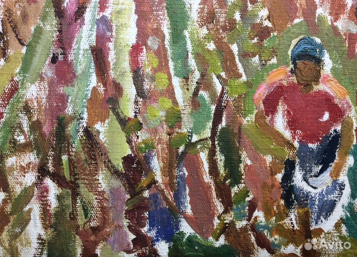 Картина. Средняя Азия. Работа в поле. Колганова