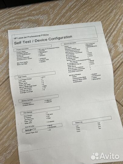 Принтер HP laserjet p1102w бу