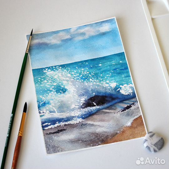 17х23см Картина акварелью 