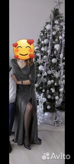 Платье вечернее из люрекса 40-42 размер xs