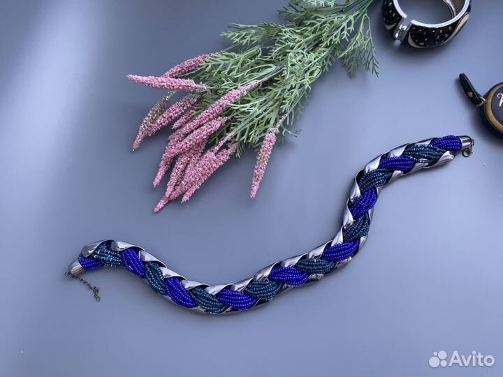 Колье крупное чокер из бисера