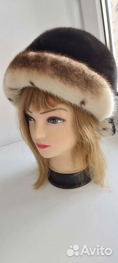 Шапка берет из мутона р. 56