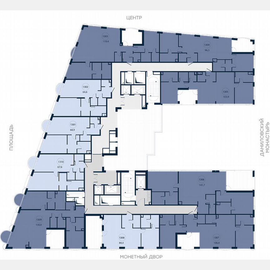 2-к. апартаменты, 141,7 м², 13/13 эт.