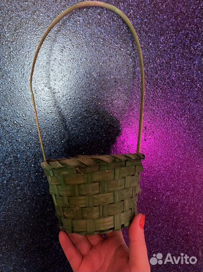 Корзины плетёные разные 5 шт, большие и маленькие