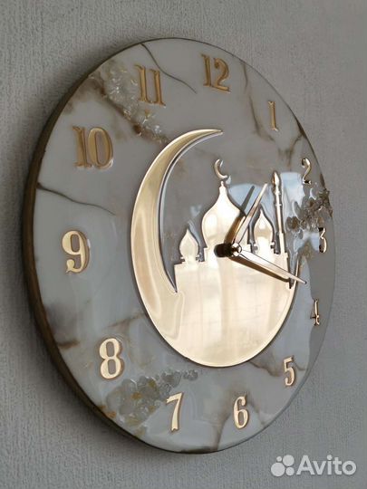 Часы настенные с мечетью. Мусульманские