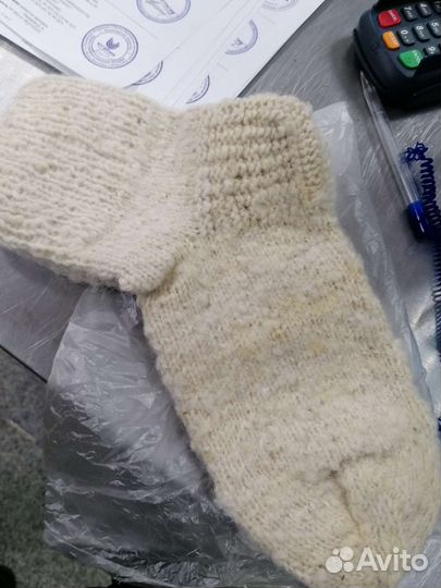 Носки шерстяные вязаные