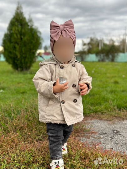 Плащ тренч zara для девочки 12-18 мес