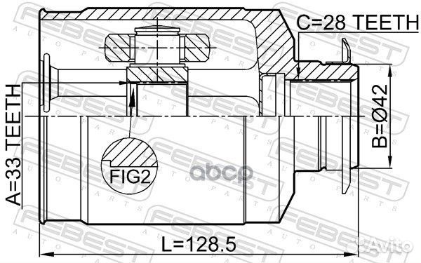 ШРУС внутренний правый 33X42X28 hyundai santa F