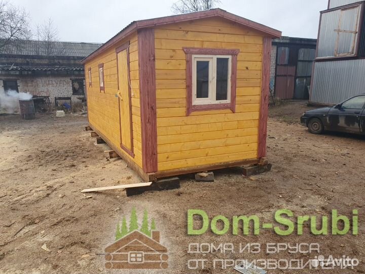 Чухлома. Мобильная баня из бруса бм-5 (2.30х7)