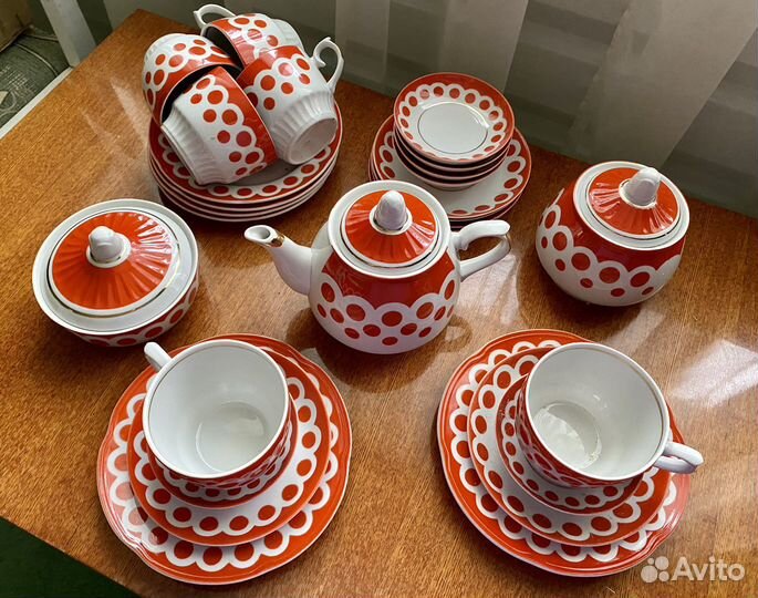 Новый винтажный чайный сервиз 1993
