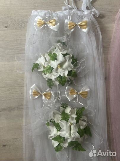 Свадебные украшения на машину