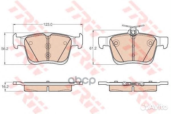 Колодки задние VW golf VII, audi A3 (8V ) GDB19