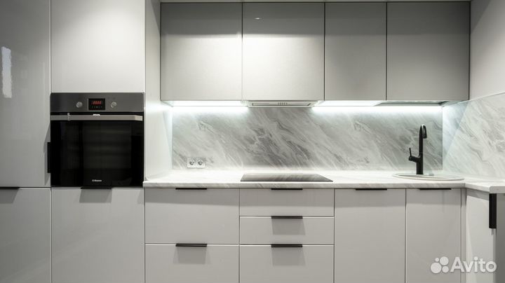 Кухня Мармо. Прямой гарнитур