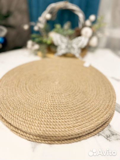 Салфетки сервировочные на стол из джута