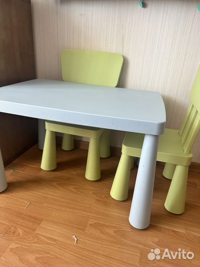 Детский стол и стулья IKEA