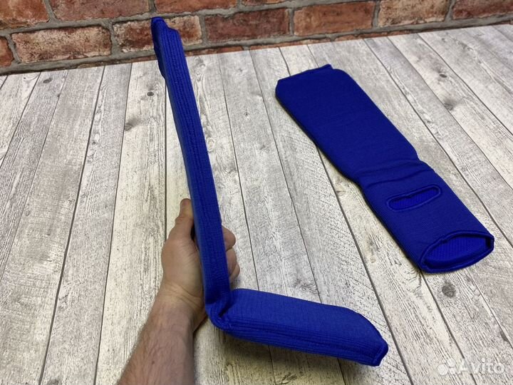 Защита голень-стопа (чулок) AML для ног - синие