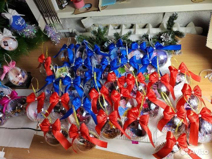 Подарок на новый год. Фото шар