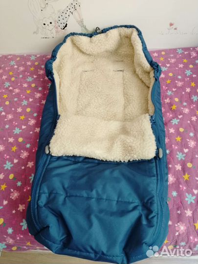 Зимний конверт в коляску на овчине