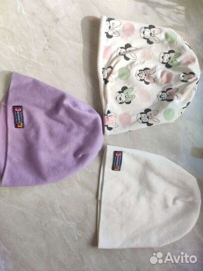 Шапки разные от 1 до 3 лет