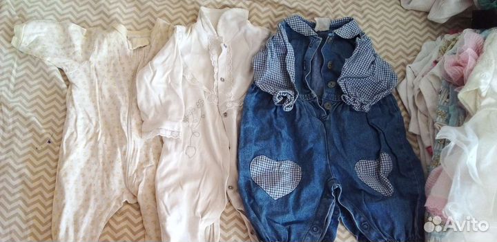 Вещи на девочку 0-6 мес