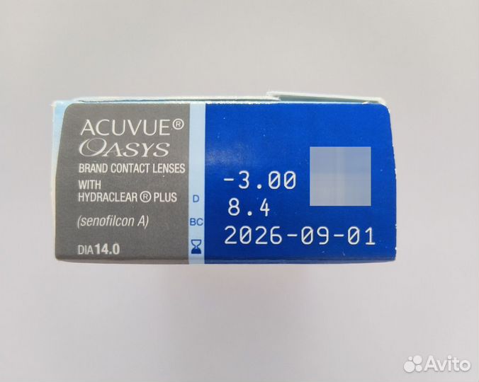 Линзы acuvue oasys -3 и -3.25 (акувью оазис)