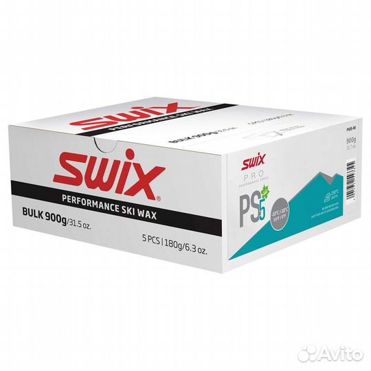 Парафин swix PS5 Turquoise -10C/ -18C, 900g