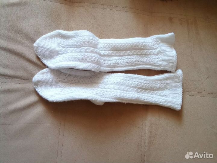 Носки вязанные женские высокие(ручная работа)