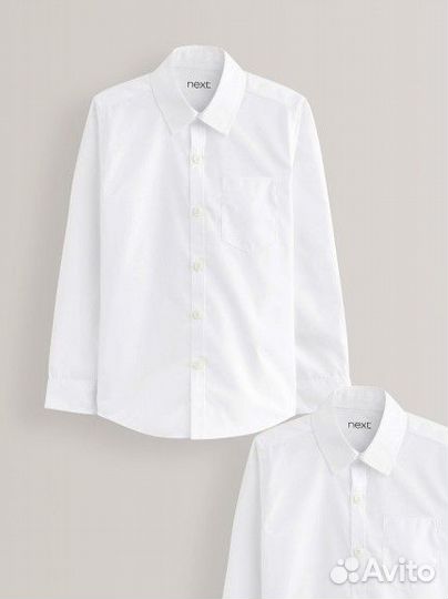 Белая школьная рубашка next