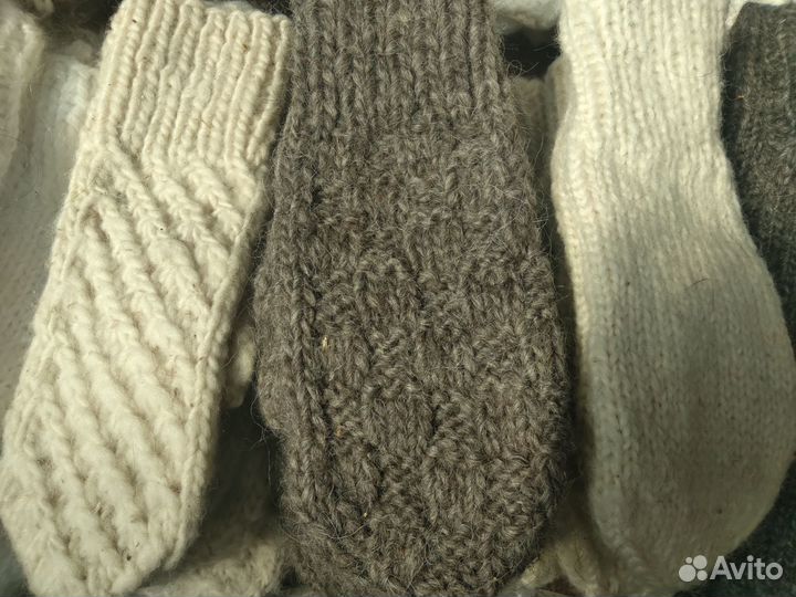Варежки из натуральной шерсти
