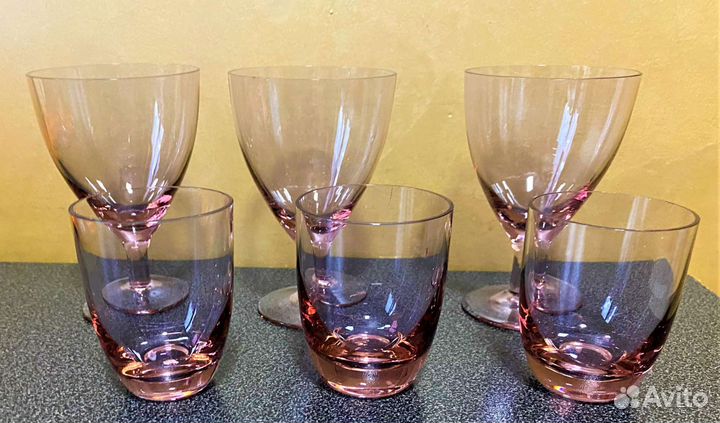 Рюмки из цветного стекла СССР