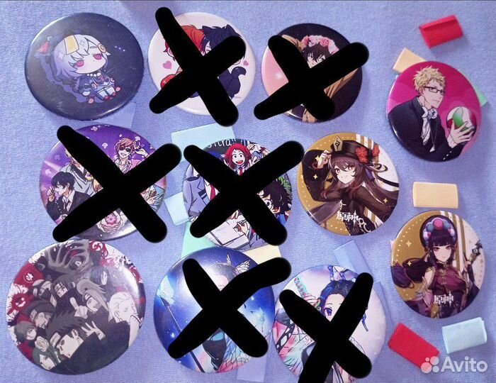 Значки аниме и др