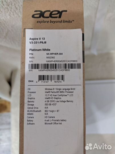 Ультрабук Acer Aspire V13