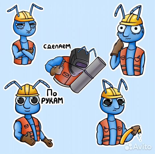 Стикекеры для телеграм / Рисовка стикеров на заказ