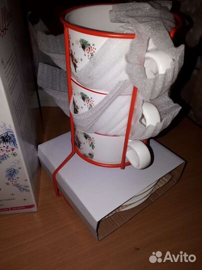 Чайный набор на металической подставке