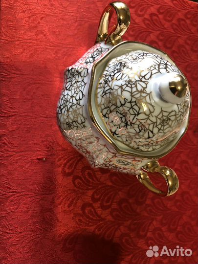 Сервиз кофейный,Чехия,21 предмет,Хруст.вазы